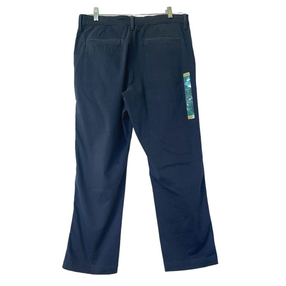 NWT L.L. Bean Comfort Stretch Chino Pant Navy 33 W x 29 In Carbon Navy - Picture 2 of 9